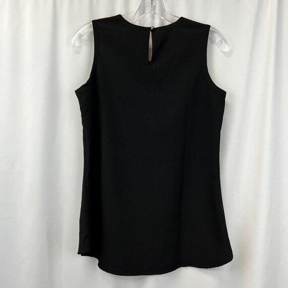 DG2 by Diane Gilman Womens Sleeveless Blouse Black/Rhinestone Keyhole Back XS - Picture 7 of 9